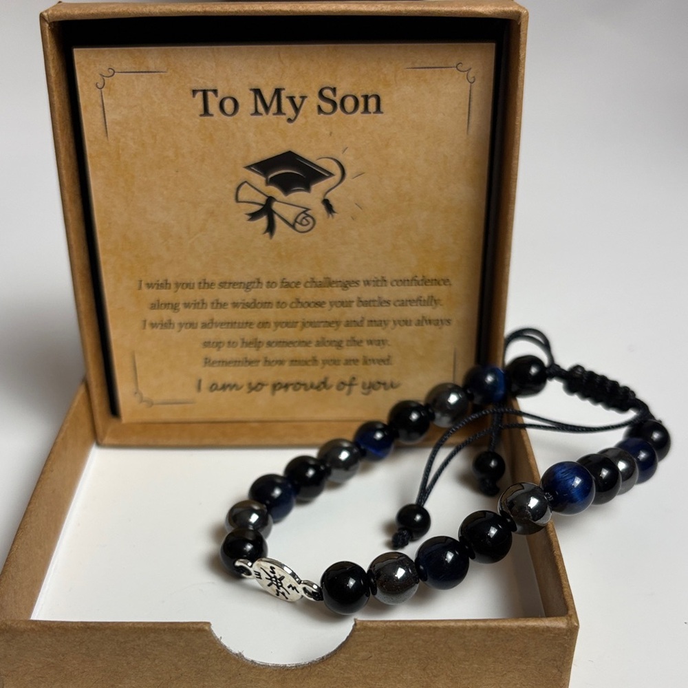 Men's Graduation Gift Beaded Bracelet